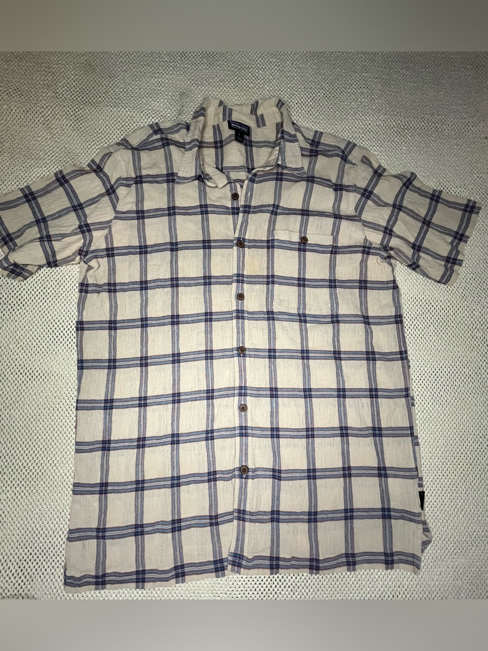 Patagonia Shirt Men's Large Brown
Tan Plaid Organic Cotton
Button Up